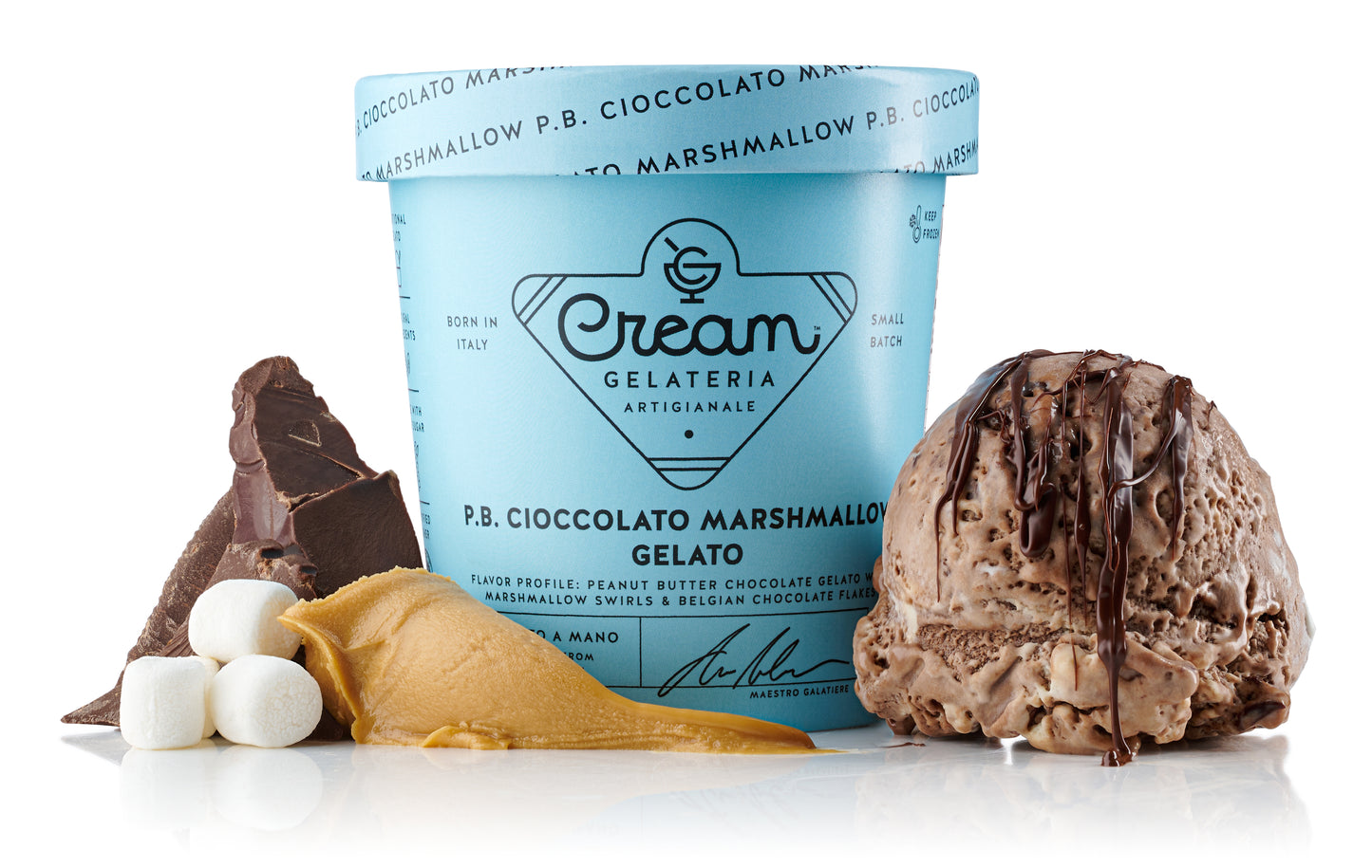 Chocolate Peanut Butter Marshmallow Gelato